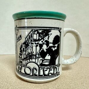 Vintage New Orleans Jazz Bourbon Street Confetti Stoneware Art Mug
